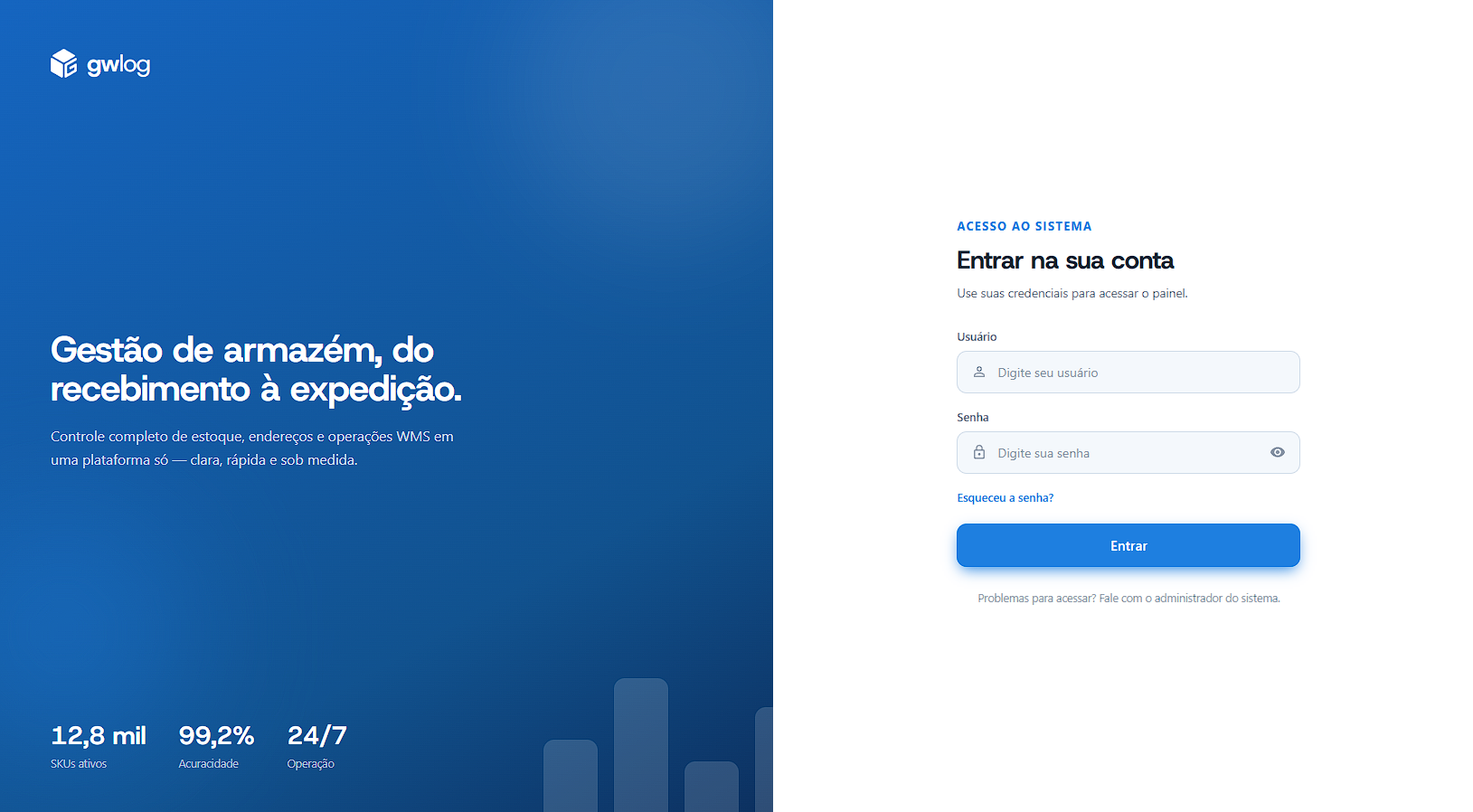 Acesso ao sistema — seu ambiente exclusivo, disponível 24/7